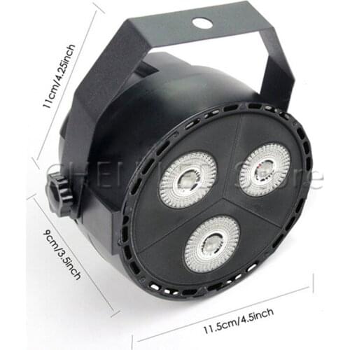 10X Portable 3 Led 4 In 1 Par Stage Light 18W 90-240V Disco Party Lights Laser DJ KTV Wash RGB Effect Equipment Home Party Light