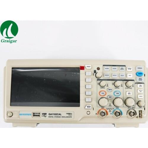 2 Channels Digital Storage Oscilloscope GA1102CAL 100MHz 7" TFT color screen