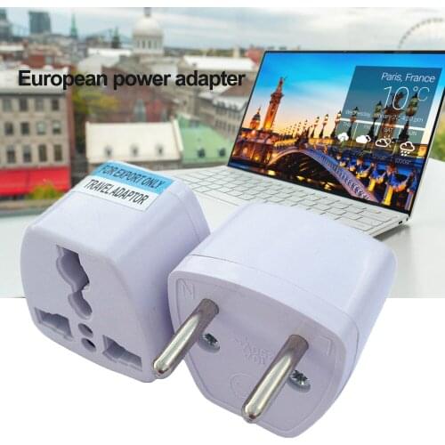 4mm Universal AU UK US To EU Plug Adapter Converter Travel Adapter Euro European AC Travel Adapter Power Socket Electric Outlet