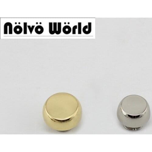 50pcs 6 colors High quality die casting 13mm 11mm round head rivet screw bags hardware rivets accessories