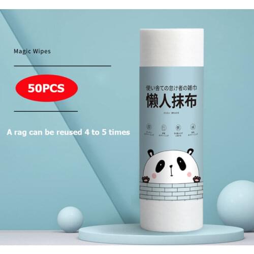 50 Pcs/Roll of Reusable Lazy Rags Kitchen Wiping Rags Cleaning Cloth Home Washing Dish Kitchen Cleaning Towel Dishcloth