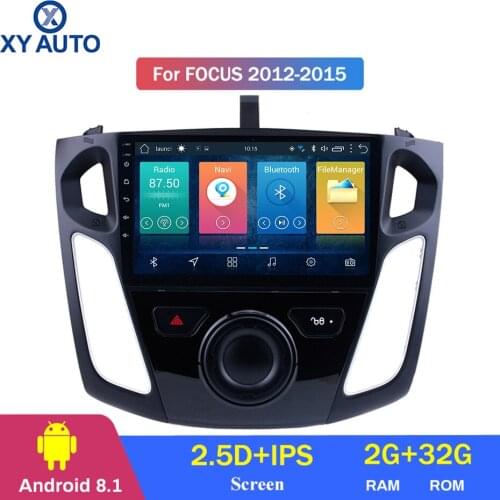 9 inch 2.5D IPS Tempered HD multi-touch screen Android 8.1 NAVI for ford focus 2012-2015 with Bluetooth USB WIFI support SWC