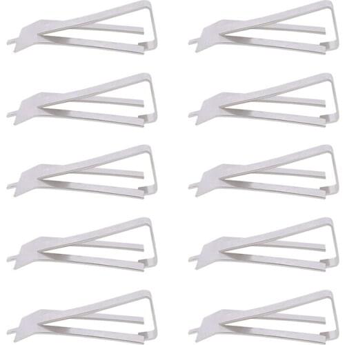 3D Printer Accessories Hot Bed Printing Platform Lattice Glass Fixing Clip Stainless Steel Glass Polishing Clip (10Pcs)