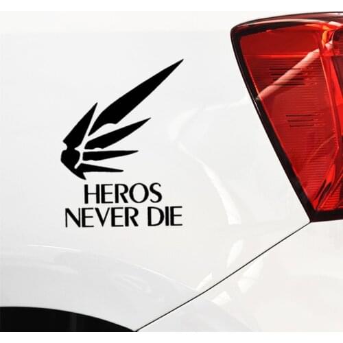 Car Stickers Game Overwatch Hreos Never Die Funny For Windshield Creative Decals Auto Tuning Styling Vinyls 15x11cm 20x15cm D10