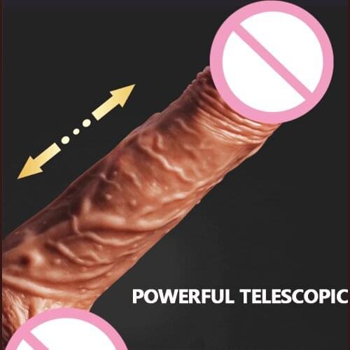Big Dildos Realistic Penis Suction Cup Telescopic Heating Vibrating Dildo Sex Toys For Women Vibrantes Consolador Para Hombre