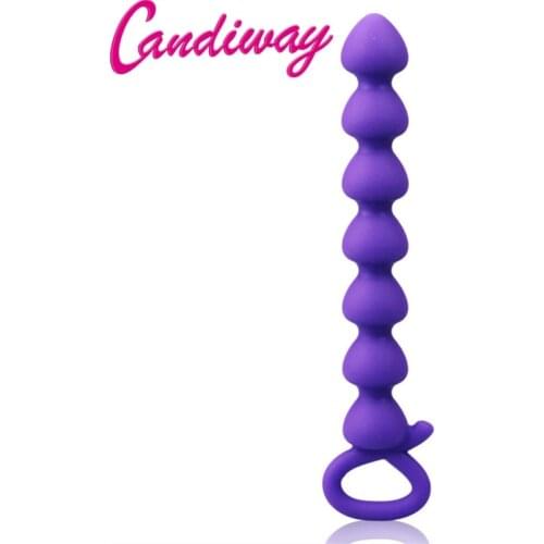 Heart beads Soft Anal Plug anus Toys chain ring Anal Balls Silicone G-Spot Stimulating Butt Plugs Adult Sex Toys Couple Sexy