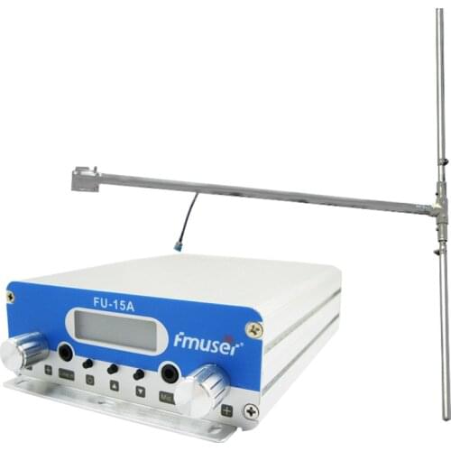 CZH-15A CZE-15A FU-15A 15W 15watts PLL Radio Broadcast FM transmitter + DP100 dipole antenna power for Church, Car, Home