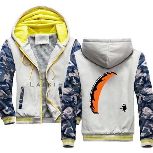 Paragliding Fan Autumn Winter Jackets Anim Sweatshirt Men Fashion Streetwear Fleece Hoody Mens Sportswear Harajuku Jacket