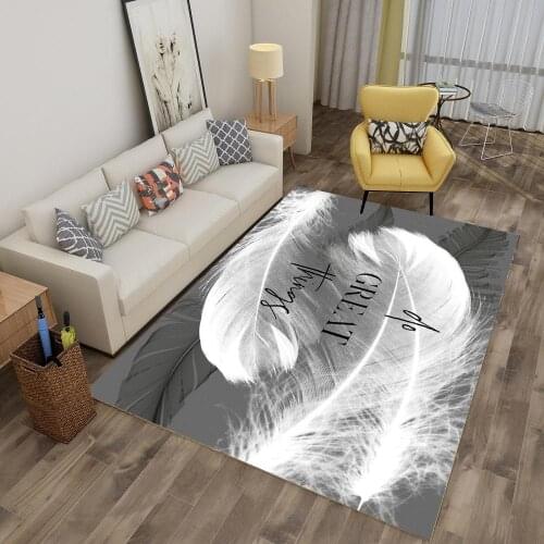 Living room carpet, light luxury, simple and modern, printed carpet, washable, bedroom bedside sofa, door mat