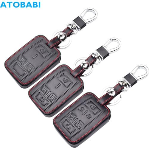 Leather Car Key Case For GMC Sierra Canyon Chevrolet Colorado Silverado Smart Keyless Remote Fob Cover Auto Keychain Protect Bag