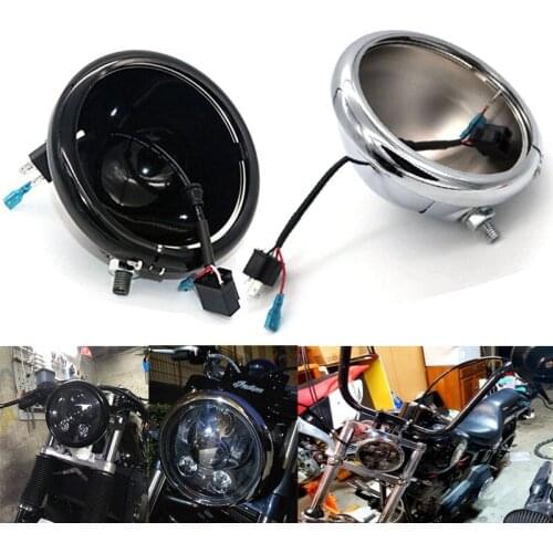 5-3/4" 5.75 Inch LED Headlight Mounting Bracket Motorcycle for Housing Headlights Mount Cover Motor