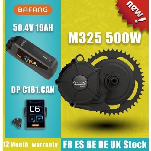BAFANG Motor M325 50.4V 500W Mid Drive Motor Electric Bike Ebike Conversion Kit With 19AH Lithium Battery 21700 SUMSUNG Cells