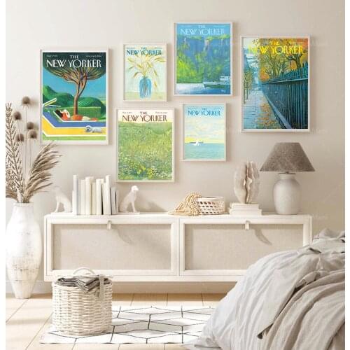 Bundle of 6 New Yorker Magazine Vintage Prints, Retro Poster, Antique Prints,Vintage Art,Gallery Wall,Magazine Prints, 1950s Ma