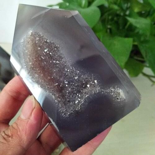 Natural agate geode crystal wand points feng shui stone healing crystal wands chakra energy