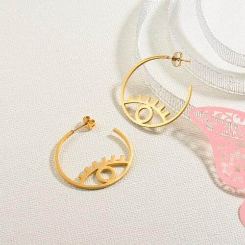 2021 New Irregular Gold And Silver Ladies Earrings Retro Fashion ExaggerationThick Gold Filled Brass Hoop Earrings