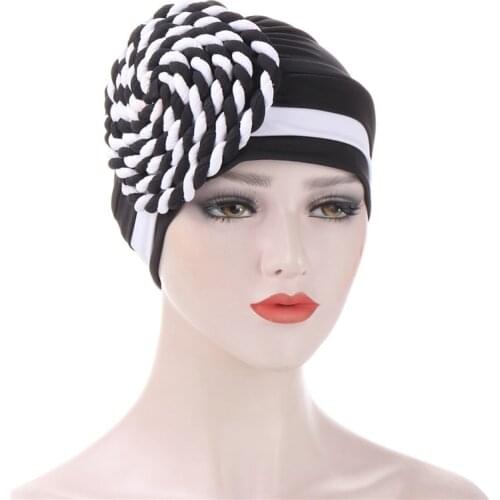 Autumn Winter Womens Simple Beanie Muslim Ladies Hat Indian Style Hair Care Cap Headband Womens Sleeping Hat Chemo Beanie Hats