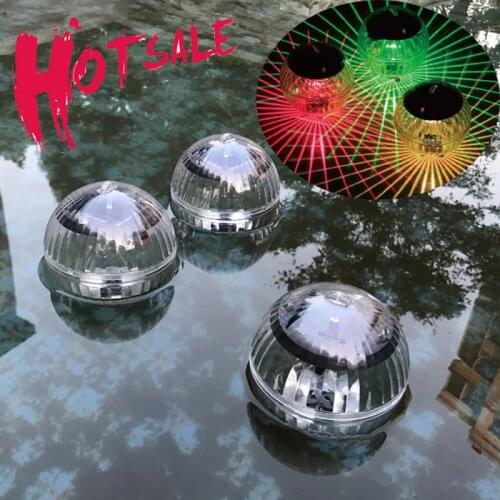 Underwater Light Swimming Pool Led Light Waterproof 7 Color RGB Changing LED Floating Lights Solar Powered Fishing Pond Light