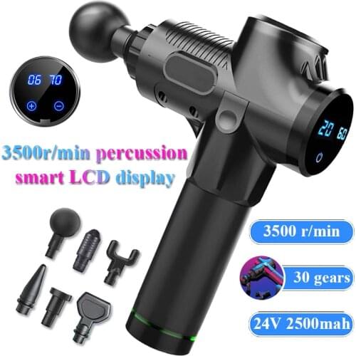 Professional Massage Gun 3500 RMP Deep Percussion Muscle Relax Massager 2500 mAh Electric Recovery Fitness Equipment Low Noise