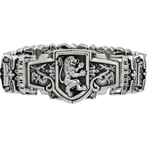 Punkboy Popular Cross Vintage Lions Head Animal Pattern Mens Finger Male Ring Cool Stuff Gothic Accessories Mens Jewellery