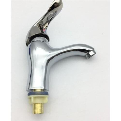 G1/2" Bathroom Faucet Zinc Alloy Basin Faucet Deck-mounted Sink Single Cold Single Handle Faucet Desktop Basin Faucet