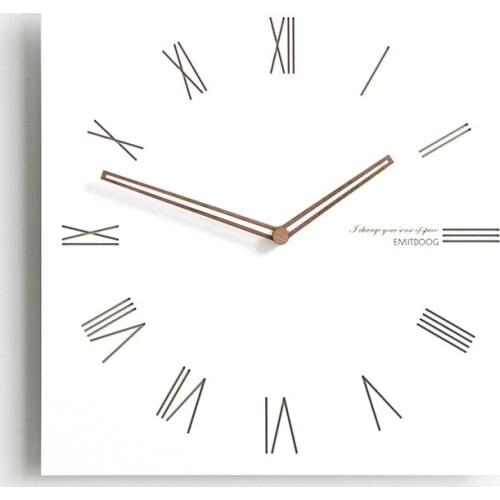 Modern Design Creative Wall Clock Living Room Square Roman Minimalist Home Clocks Simple Nordic Bedroom Living Room Decor AA50ZB