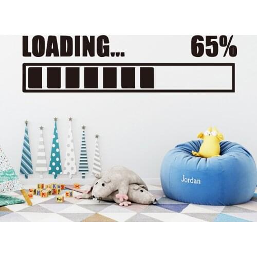 Funny game loading Wall Sticker for game room decoration Bedroom decor Stickers For Kids Room decor Vinyl Art Decals