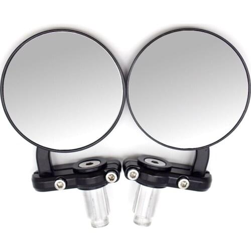 2 pieces / double retro black rear view mirror motorcycle accessories For benelli bn 302 ktm suzuki bandit 600 yamaha bws 125