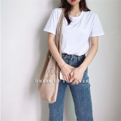 Female bag Knitting Handbags Large Capacity Totes Pack Summer Beach Bag Big Purses Casual Hollow Woven Shoulder Bags For Women