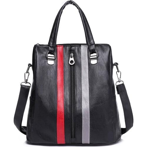 2018 New Simple Large Capacity PU Backpack for Women Ladies Multifunction Casual School Bag Traveling Backpack Mochila Mujer