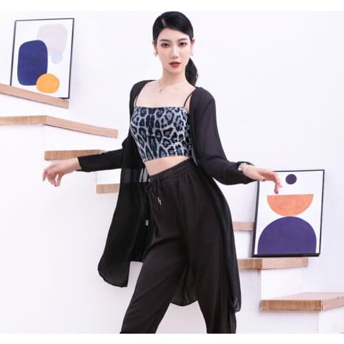 New Latin Dance Dress For Women Lace-Up Long Shirts Latin Practice Clothes Short Sleeve Dress Samba Salsa Dance Costume BL6119