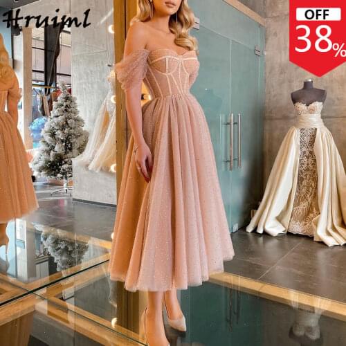 Pink Mesh Dress Temperament Sequined Princess Mid-length Wedding Evening Dress Patchwork Mid-Calf Dresses for Women Party 2021