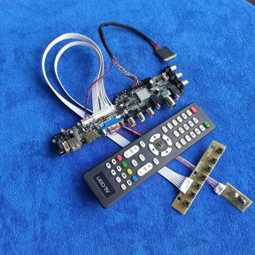 LCD/LED Monitor controller card Kit Fit LTN101NT06/LTN101NT07 1024*600 Digital signal 40-Pin LVDS HDMI-compatible USB AV VGA DVB