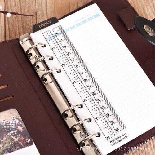 1pcs loose-leaf notebook PVC spacer ruler A5 A6 Notepad bookmark ruler Today ruler Scrub ruler