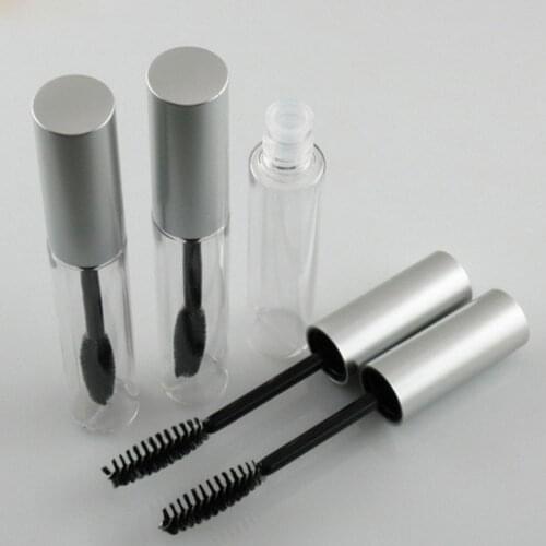 10ml Pop Empty Bottle Black Eyelash Tube Mascara Cream Vial/Container Fashionable with Silver Lid Refillable Bottles