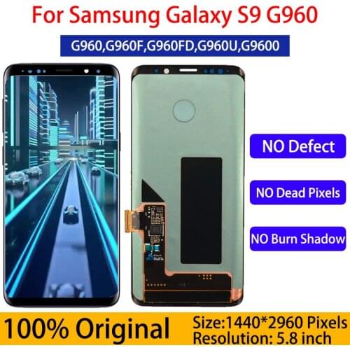 ORIGINAL S9P lcd For SAMSUNG Galaxy S9 G960 G960F S9+ G965 G965F With Small Dot LCD + Touch Screen Digitizer With Frame Assembly