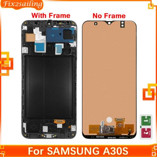 100%Tested LCD For Samsung Galaxy A30s A307 A307F A307FN LCD Touch Screen Digitizer For Samsung A30s A307 screen repair parts