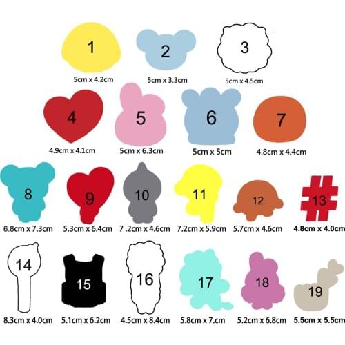 20 pcs Animal Dog, Kola, Sheep, Rabbit, Piggy Embroidered Iron On Patches, Jacket Cartoon Clothing DIY Fabric Accessories