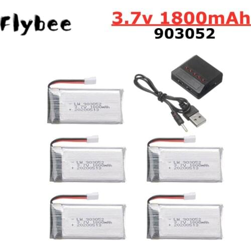 3.7v 1800mAh lipo Battery for KY601S SYMA X5 X5S X5C X5SC X5SH X5SW M18 H5P H11D H11C RC Drone Parts 3.7v 903052 Battery Charger
