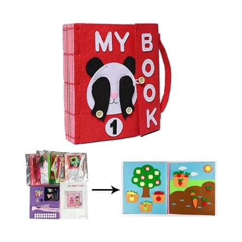 3D Kid Cloth Book DIY Panting Book Manual Intelligence Puzzle Children Toy Book Early Education Development Reading Book
