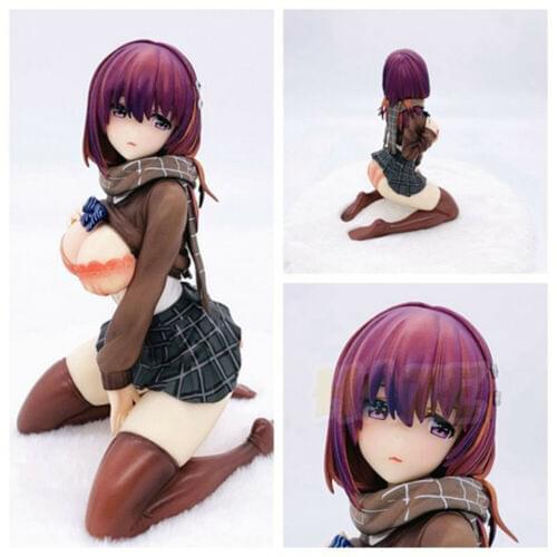 Anime High School Sex Girl jk 1/6 Soft Chest PVC Figure Model Toy Gift 16CM No Box