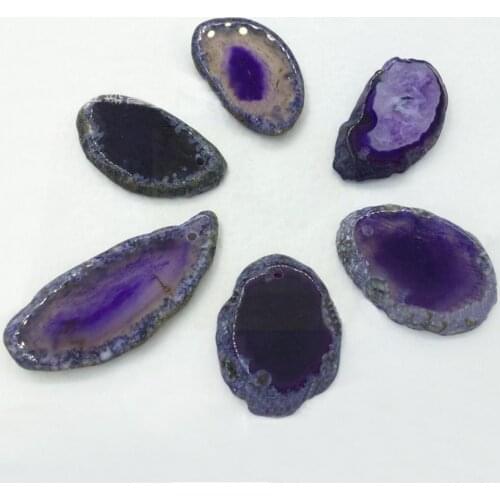 1pc Natural Agate Slice Polished Irregular Stone DIY Chain Home Wholesale Pendant Mineral Sweater Decoration Accessories U7E7