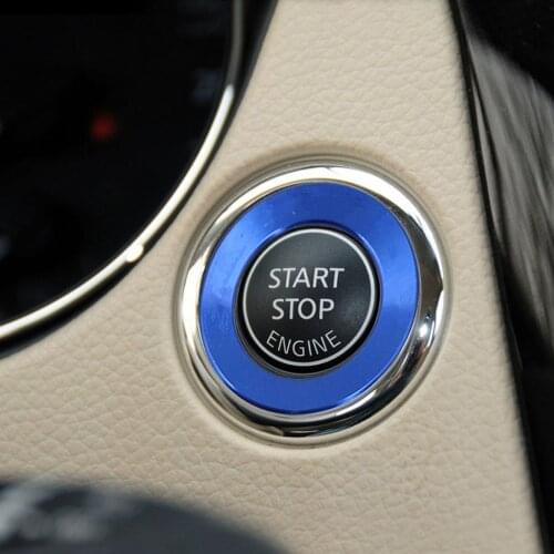 Color My Life Car Key Ignition Switch Hole Circle Cover Trim Sticker For Nissan X-trail Rogue T32 Qashqai J11 Murano Teana