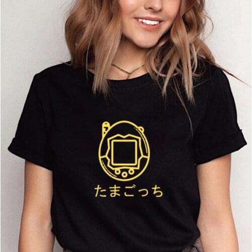 Pkorli Japanese Tamagotchi Toy T Shirt Women Casual Short Sleeve Gamer Tops Hipster Funny Graphic Femme Asian Size Clothes
