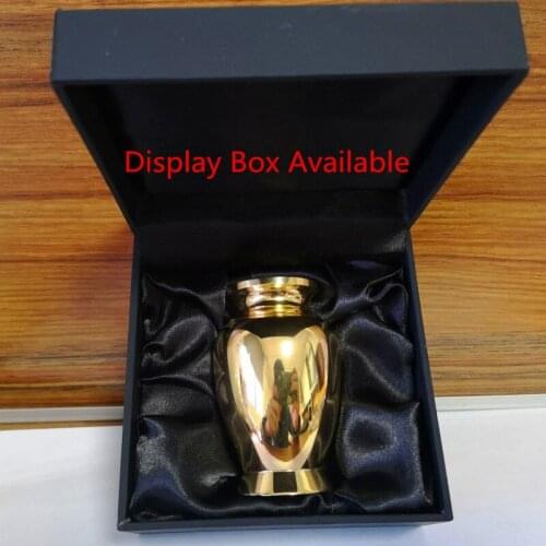 IJD026 Polished Gold Cremation Keepsake Stainless Steel Funeral Urn for Human Ashes
