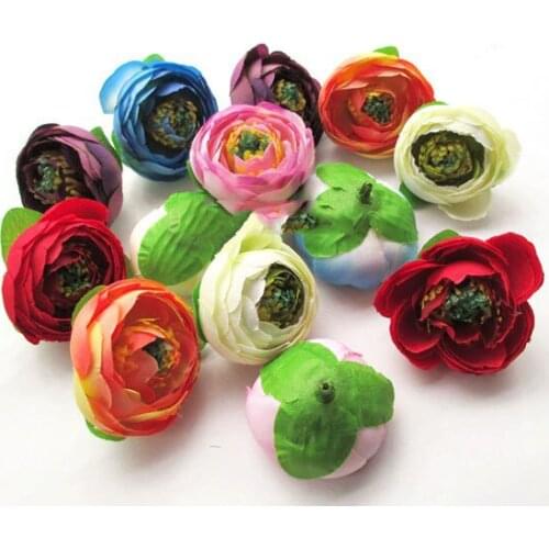 Artificial flowers head The new small tea bud bud rose bud hairpin side clip DIY flowers artificial flowers decorate a small tea