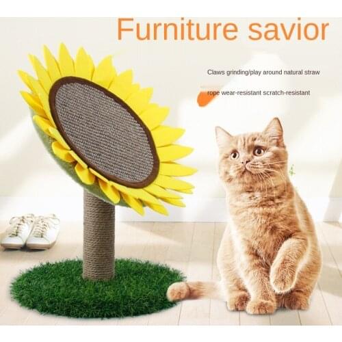 Cat Scratching Tower Tree Cat Play Toy Cat Scratch Board Sunflower Scratching Post Grinding Claws Toy Furniture Scratchers