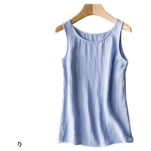 Flax, cotton, linen waistcoat, large size, loose outer sleeveless J20190300010