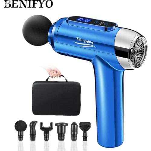 Lcd Display Massage Gun Deep Muscle Massager Electric Vibration massagers Body Relax Fascial Gun Pain Relief Anti-cellulite