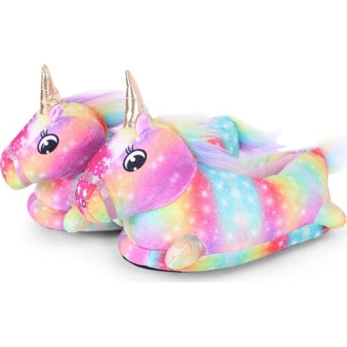 Fashion Unicorn Slipper Children Onesie Pajamas Shoes Baby Girl Slippers for Adult Unicorn Home Shoes Baby Girls Unicorn Shoes