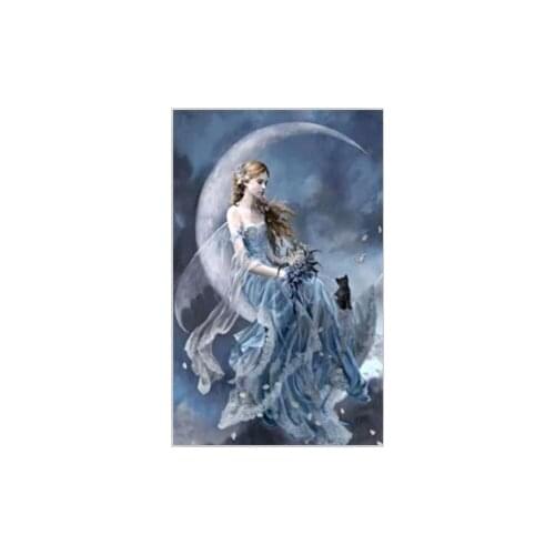 Moonlight Goddess Embroidery with diamonds Painting by numbers rhinestones Diamond mosaic needlework Wall art decor Picture Y553